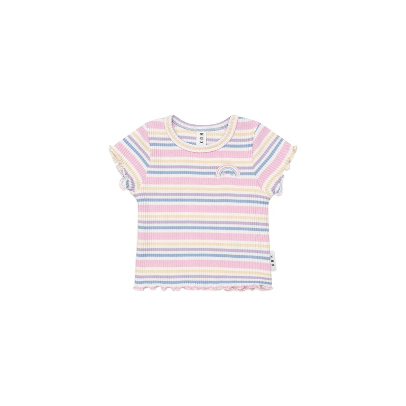 Huxbaby - Rainbow Stripe Rib Tee - HB2279W25