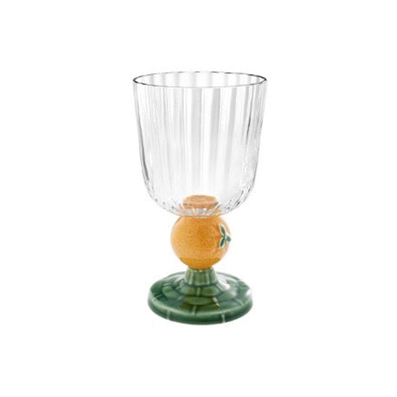 Carmen Goblet Orange Stem, Set of 2