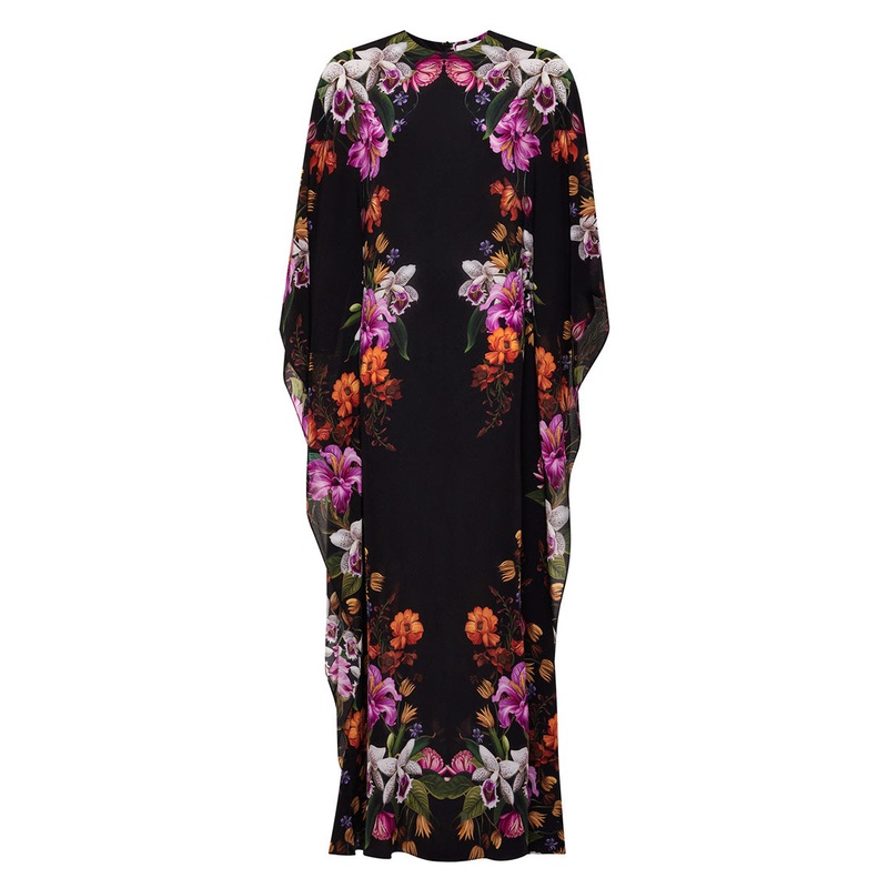 Eloise Crepe Maxi Dress in Painterly Flower