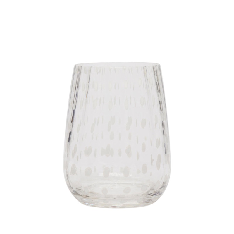 Speckled Clear Water Glass, Set of 4