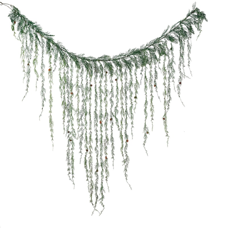 Weeping Cedar Mantel Swag GD426