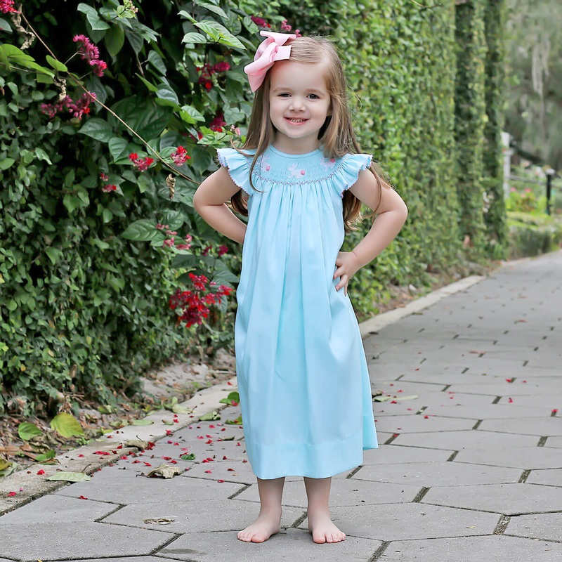 Bunny Love Mint Smocked Dress