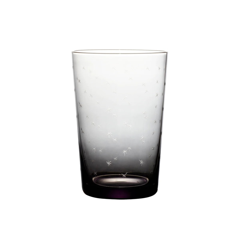 Smoky Tumblers With Stars Design, Set of 4