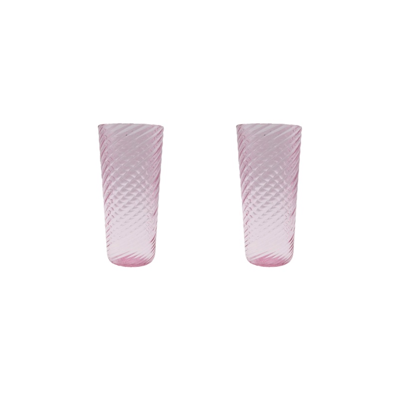 Zephyr Champagne Glass in Cranberry, Set of 2