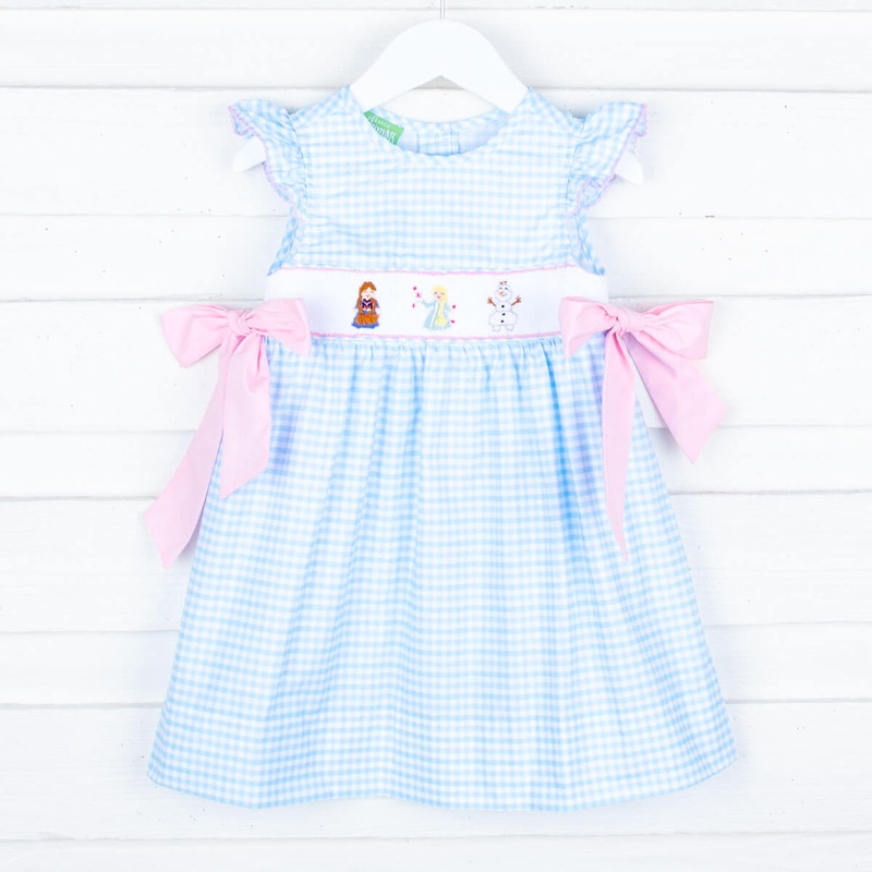 Ice Princess Smocked Beverly Dress Blue Gingham