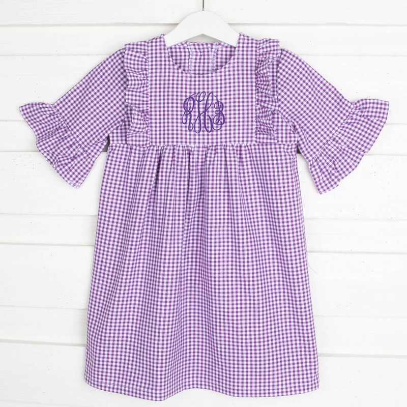 Purple Gingham Olivia Dress