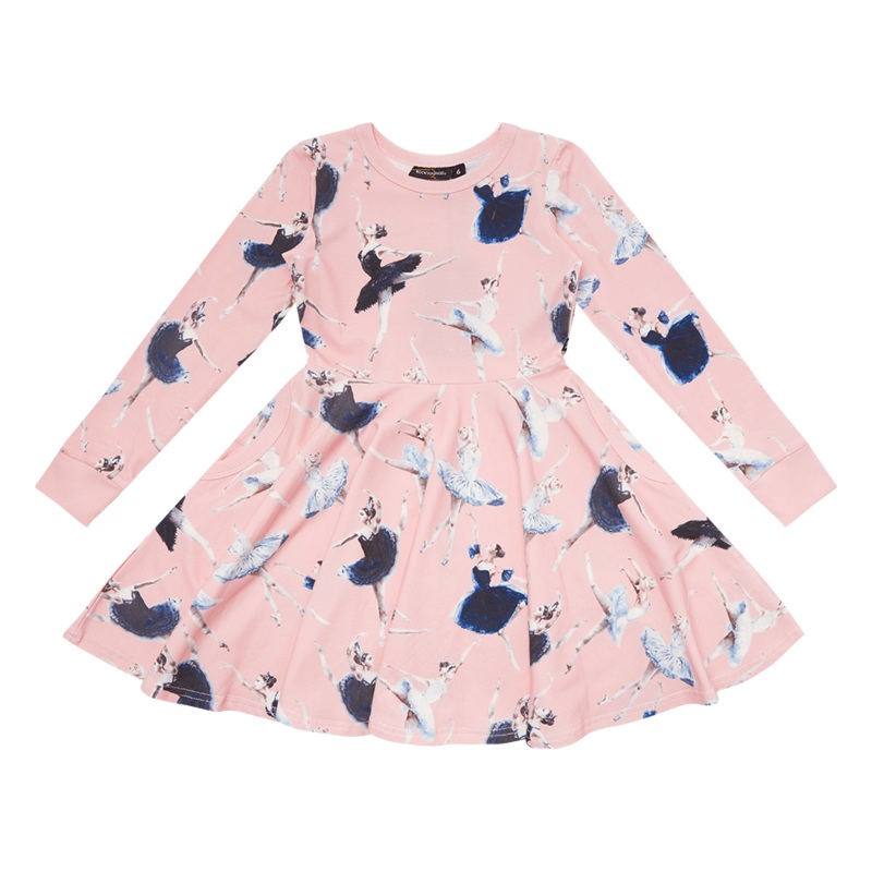 Rock Your Baby Jete Waisted dress in pink