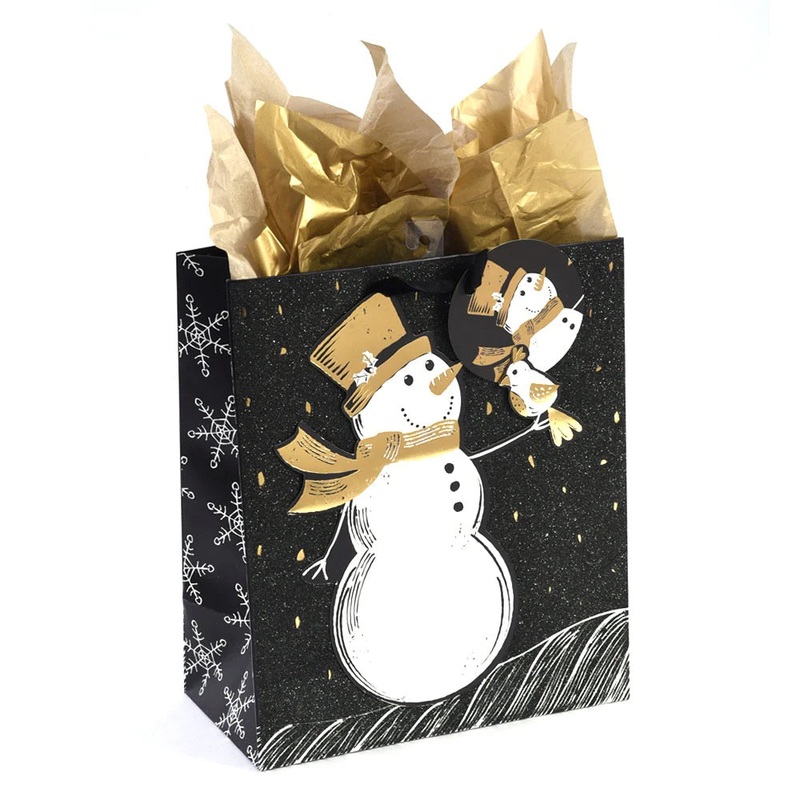 Snowman Sparkle Christmas Gift Bag CL027G
