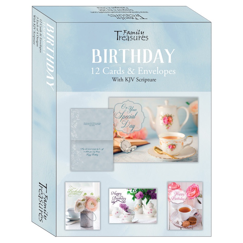 Teacup Wishes Boxed Birthday Cards FT22308