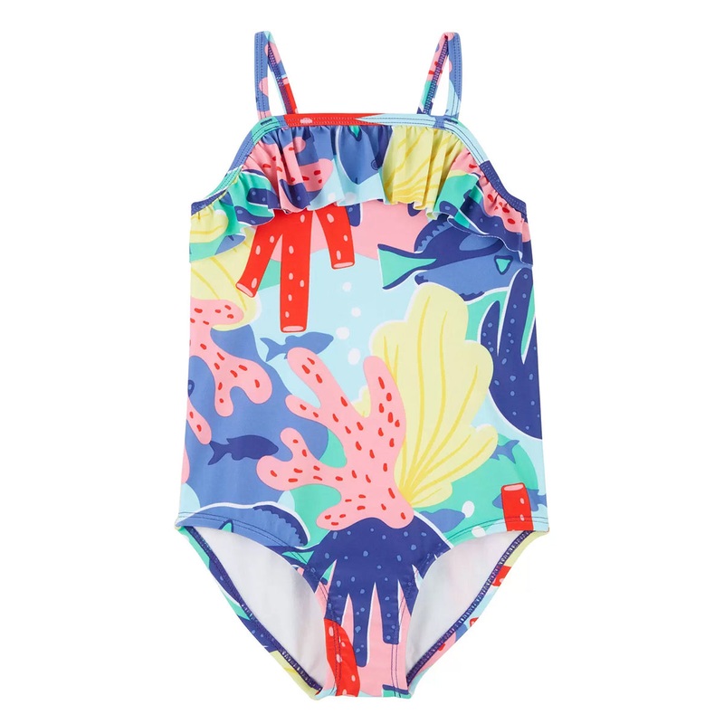 Toddler Girls' Blue Coral Swimsuit 2R071410