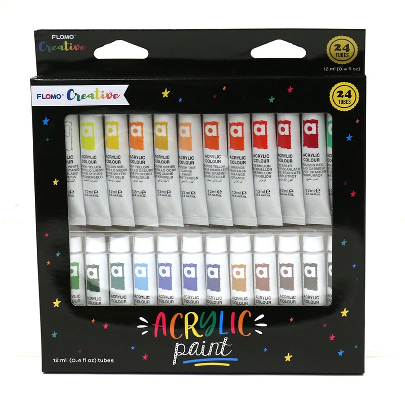 24-Piece Acrylic Paint Set CR2103MX
