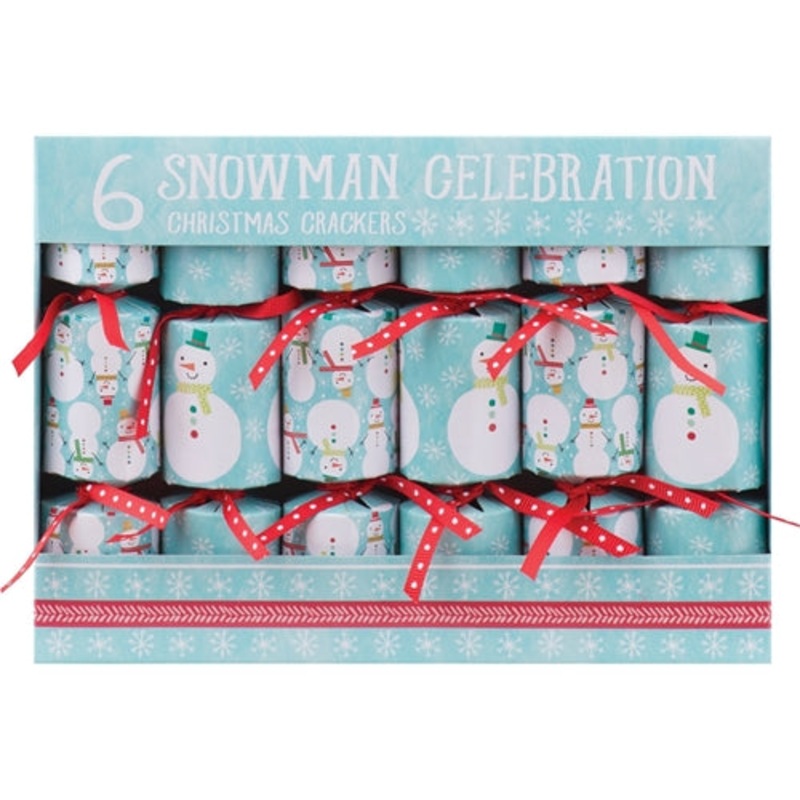6-Pack Snowman Celebration Christmas Crackers 11322