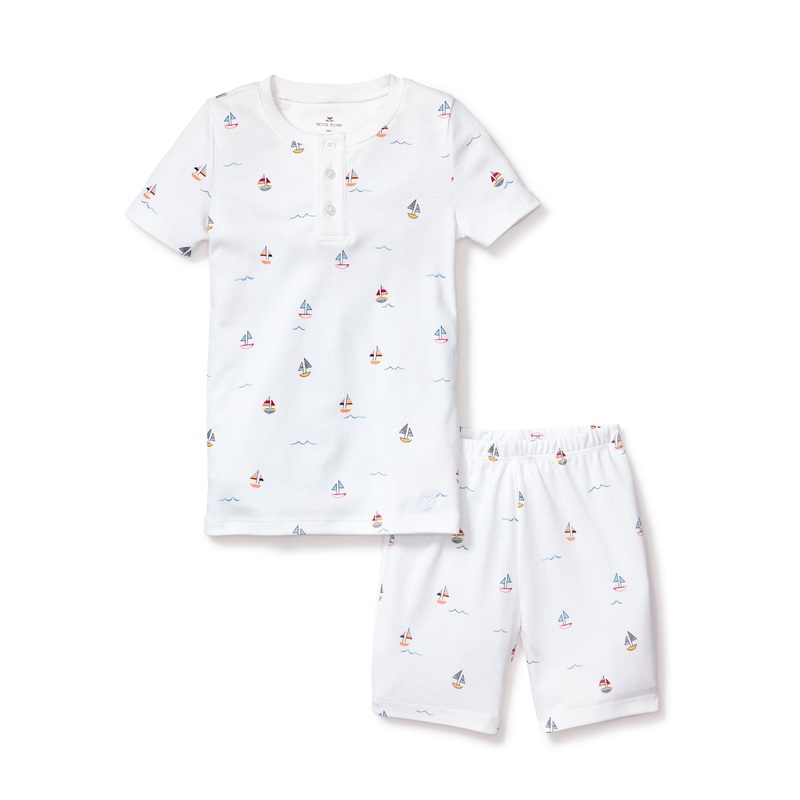 Kids Pima Snug Fit Pajama Short Set in Bateau