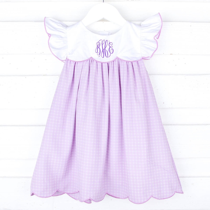 Lavender Windowpane Amelia Dress