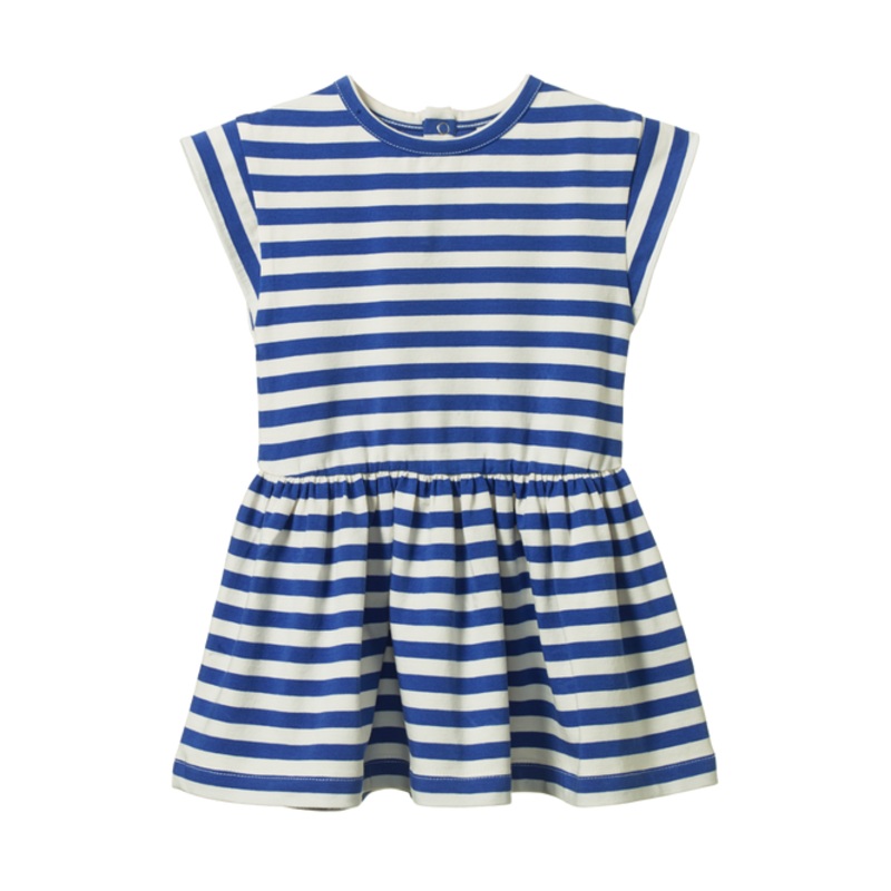 Nature Baby Twirl Dress Sea Stripe in Isle Blue