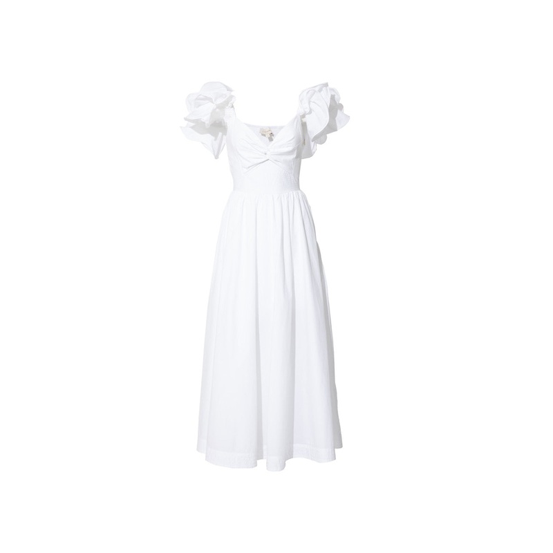 Pasha Ankle Dress in White