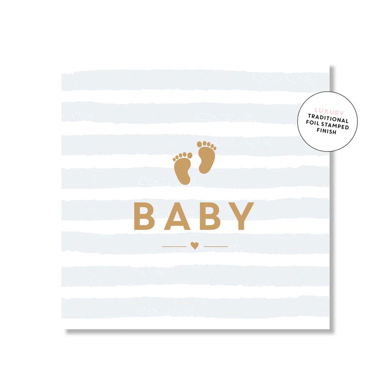 Stripey Baby Boy Small Greeting Card