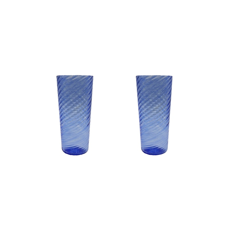 Zephyr Champagne Glass in Blue, Set of 2