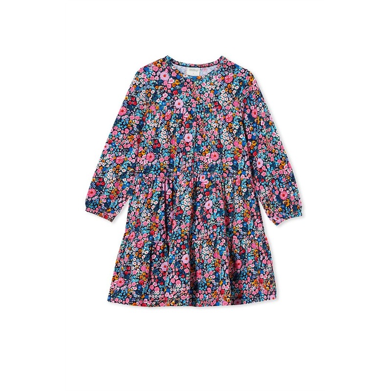 Milky Garden Dress Midnight Blue in navy blue