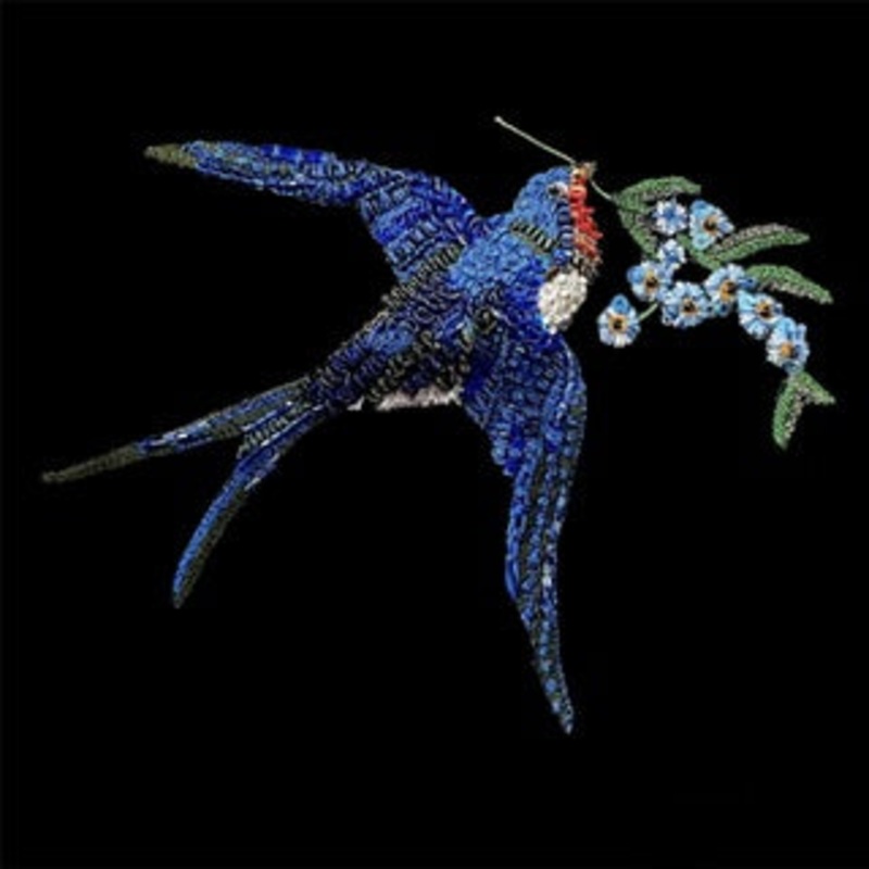 Peace Swallow Big Brooch Pin