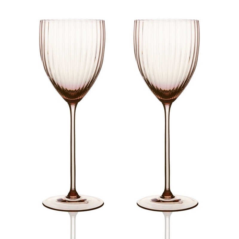 Quinn Mocha White Wine Glasses, Set of 2