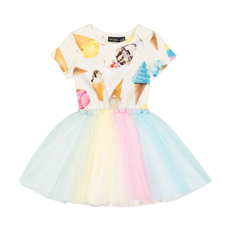 Rock your baby ice cream riot circus dress in multi colour