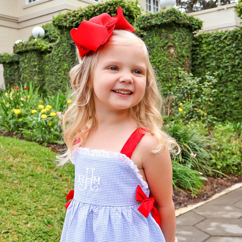 Royal Gingham Lydia Dress