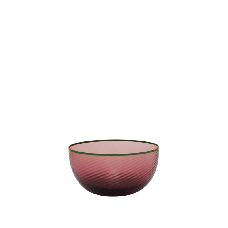 Salon Murano Glass Bowl in Plum