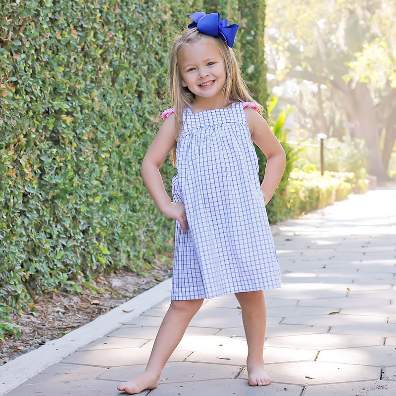 Blue Windowpane Amy Dress
