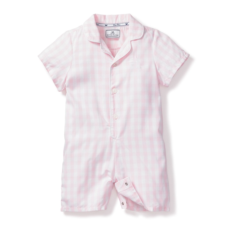 Childrens Pink Gingham Summer Romper