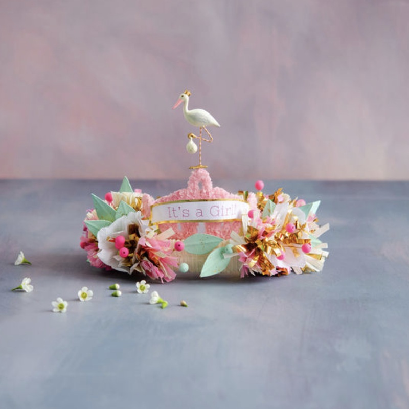 Pink Stork Tiara - Girl