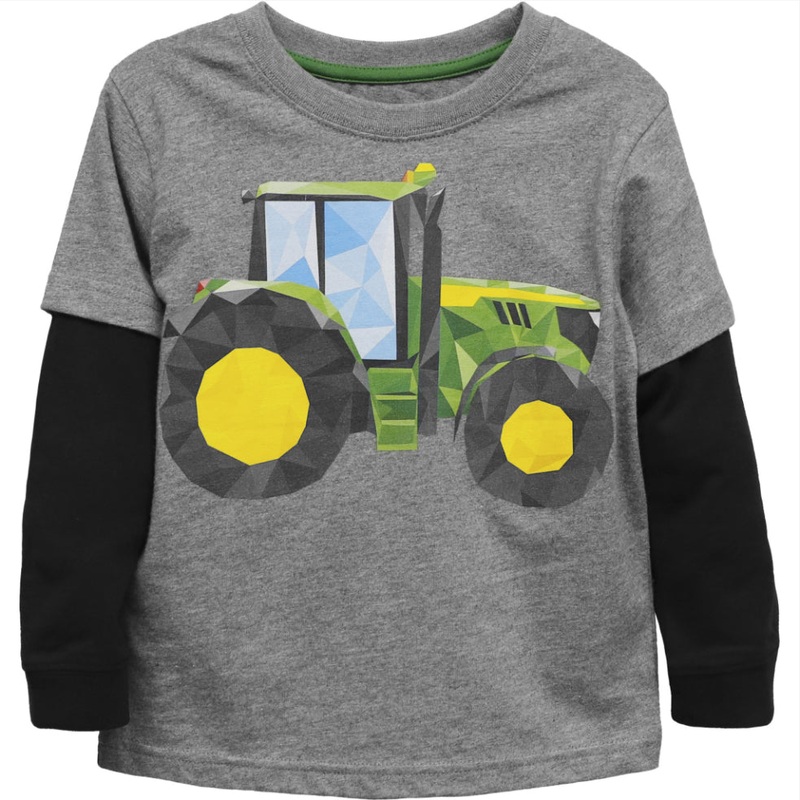 Boys' Long-Sleeve Polygon Tractor Tee J4T136HT