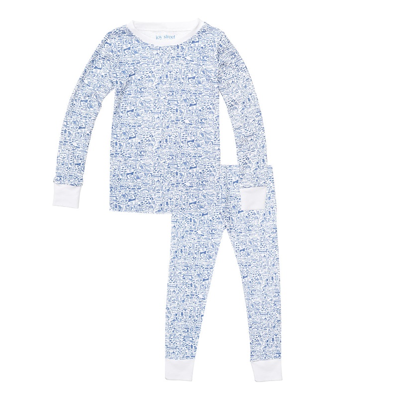 Cape Cod Two Piece Kids Pajamas in Cape Cod Sailor Blue