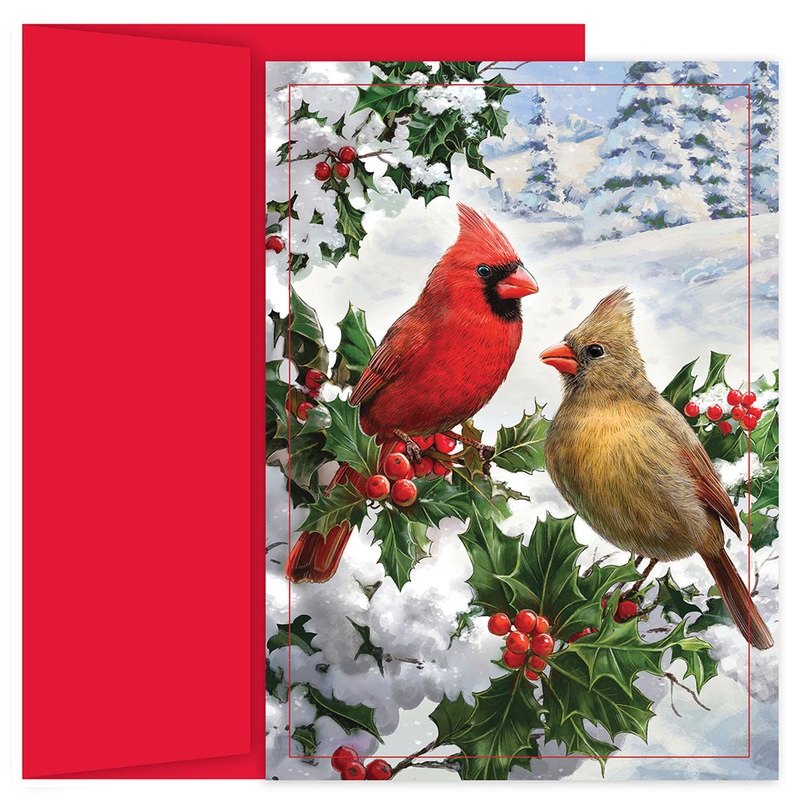 Cardinal Couple Christmas Boxed Cards 928500