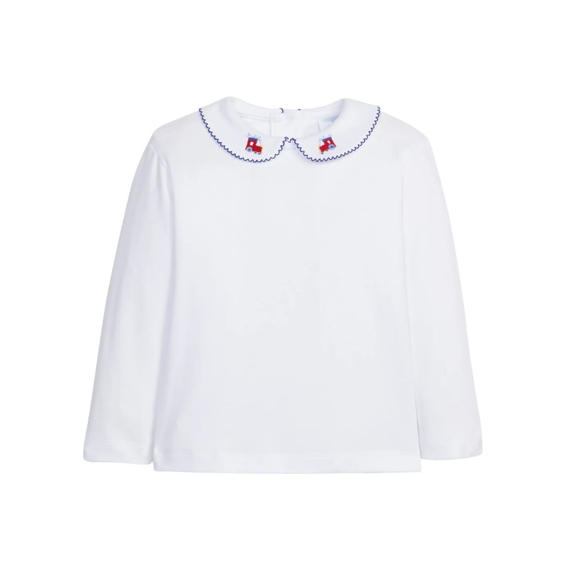 Long Sleeve Pinpoint Shirt in Train