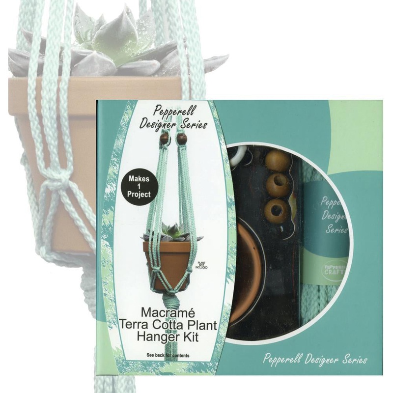 Mint Macrame Plant Hanger Kit PDS02