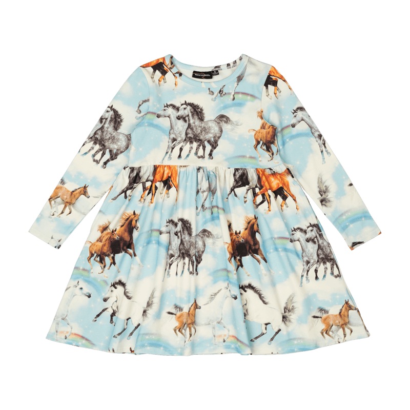 Rock Your Baby Utopia Long Sleeve Dress in Multi