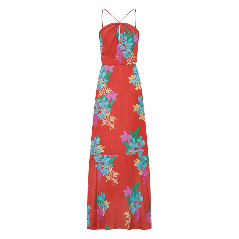 Rosie Crepe Maxi Dress in Alegria