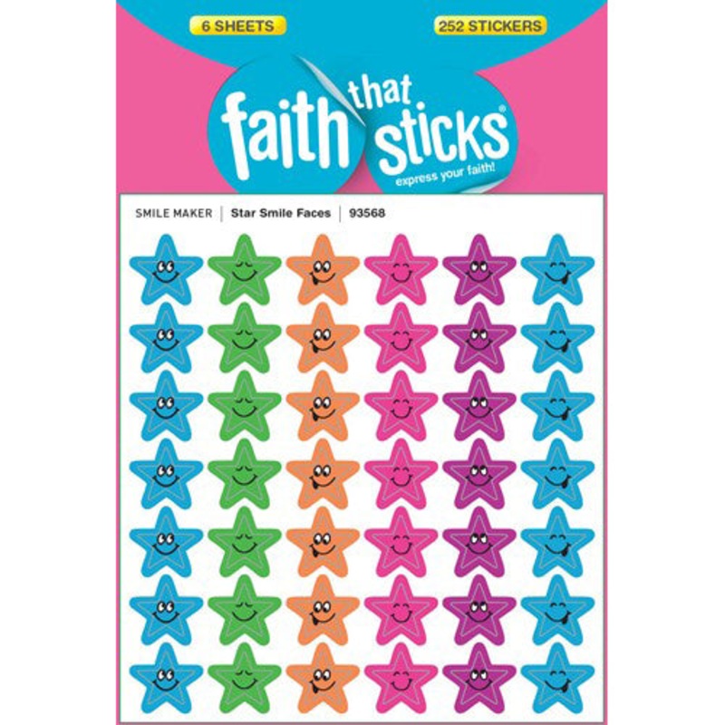 Star Smile Face Stickers 93568