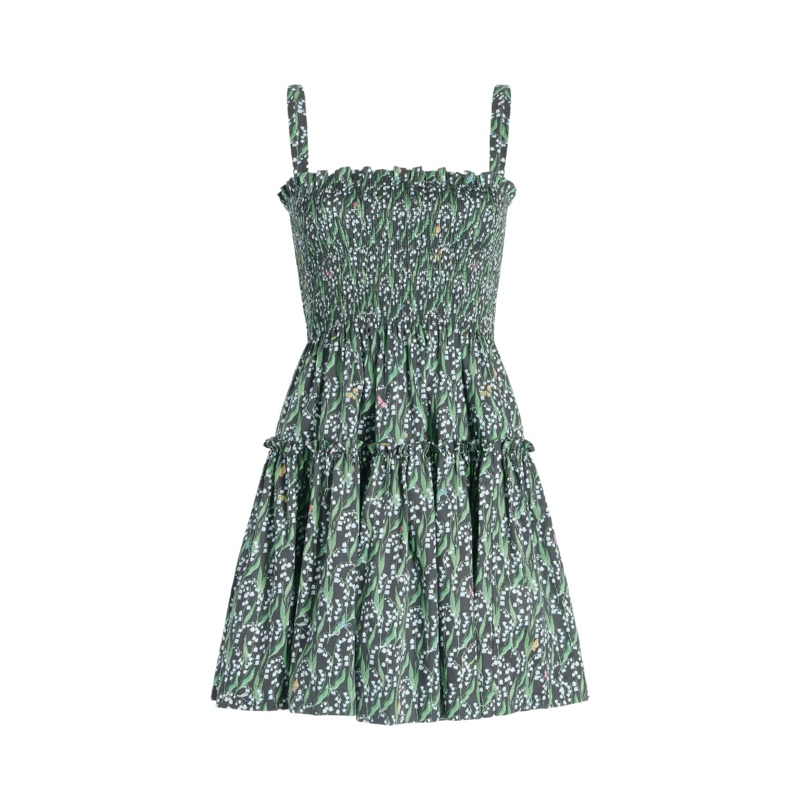 The Seraphina Mini Nap Dress in Black Lily of the Valley