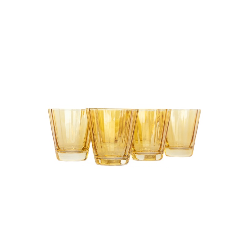 Estelle Colored Sunday Low Balls, Set of 6 in Yellow