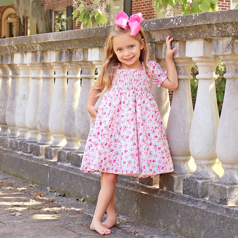 Rose Garden Floral Smocked Hannah Dress