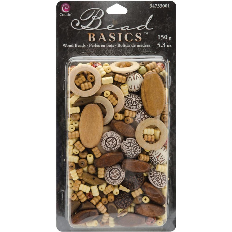 Assorted Wood Beads 5.3 oz 34733001