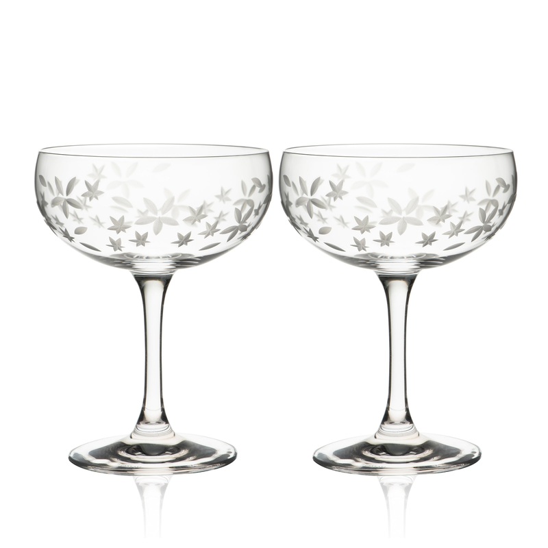 Chatham Bloom Coupe Cocktail Glasses, Set of 2