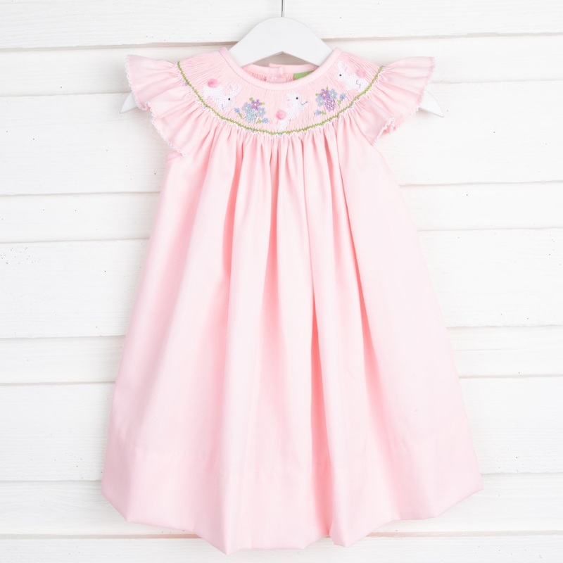 Easter Smocked Dress Pink Pique