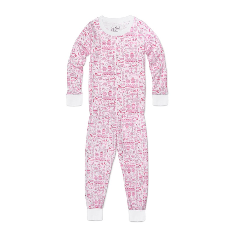 San Francisco Two Piece Pajamas in Peony Pink