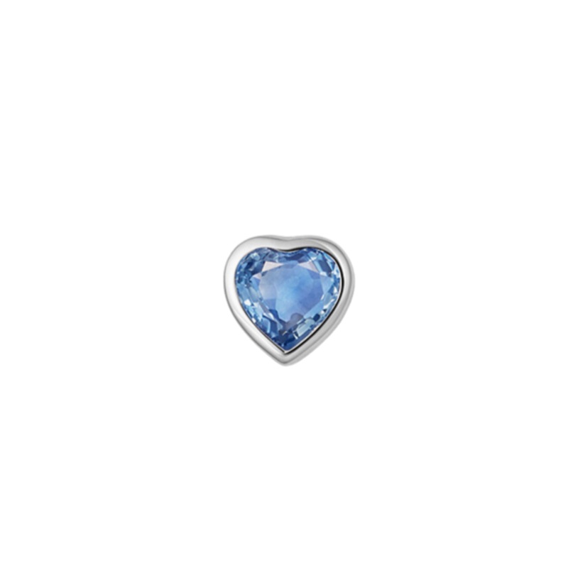 Blue Sapphire Heart Charm