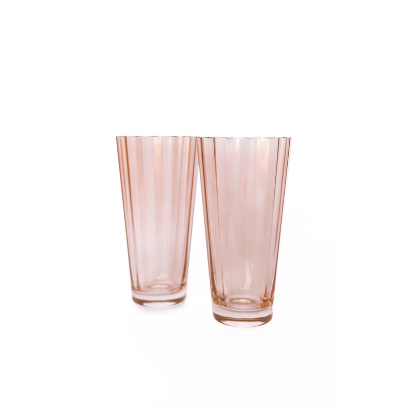 Estelle Colored Sunday High Balls, Set of 2 in Blush Pink