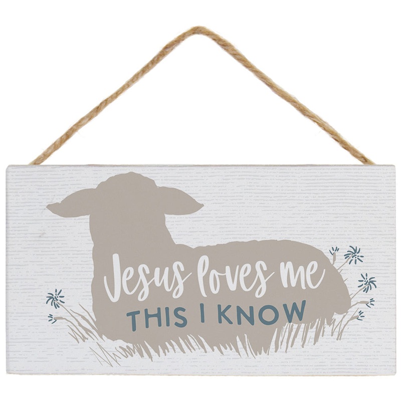 Jesus Loves Me Lamb Petite Hanging Accent PHA1815