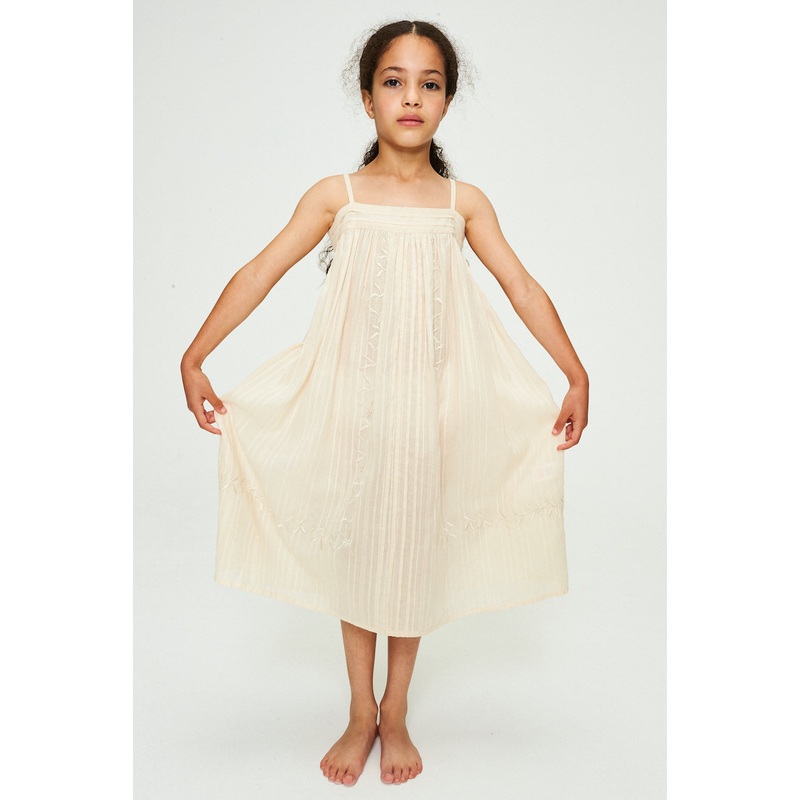 Kids Peony Night Dress | Natural Blush